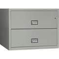 Phoenix Safe International Phoenix Safe Lateral 38" 2-Drawer Fire and Water Resistant File Cabinet, Light Gray - LAT2W38LG